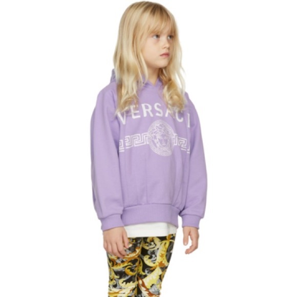 VERSACE
Kids Purple Medusa Greca Print Hoodie - Picture 1 of 9